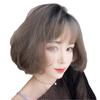 Бруклинский парик с челкой, 3D градиентная прическа, затылок, объем, кудрявый, прямой, завиток, термостойкий, естественный объем (Принт «Пепельно-серый»)