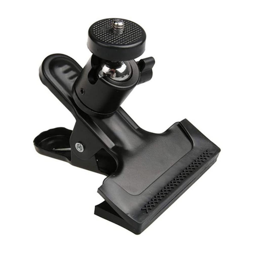 Металлический зажим-держатель для вспышки, вспомогательный настольный для прямой трансляции, шаровая головка с поворотом на 360°, винт 1/4" для телефона, GoPro, экшн-камеры DJI