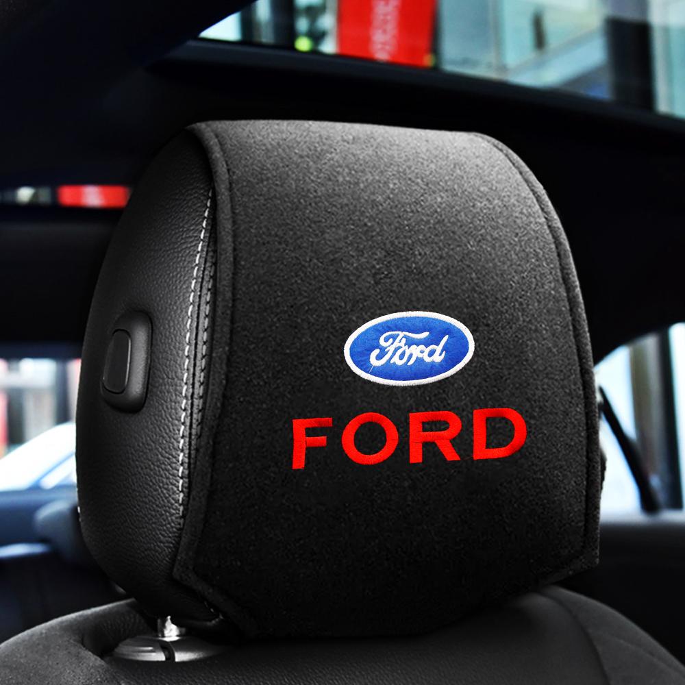 NGGU1 2Pc Car Headrest Cover Carbon Fiber Emblems For Ford Fiesta EcoSport ESCORT focus 1 focus 3 Ford focus focus 2 Car Accessories