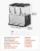 Commercial Beverage Dispenser 3 Tanks 12 L / 12.7 QT Per Tank, Stainless Steel Juice Dispenser, Ice Tea Drink Machine with 7 to 12 Cooling