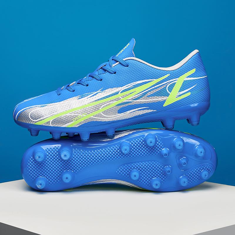 32-47 футбольные бутсы унисекс с низким верхом и длинными шипами для мальчиков и девочек, практичная тренировочная обувь с искусственной травой