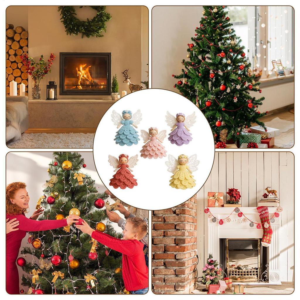 Crochet Kit Angel Doll Ornament Knitting Set Crochet Craft Kit For Beginner Adult Handmade DIY Craft Crocheting Supplies Tool