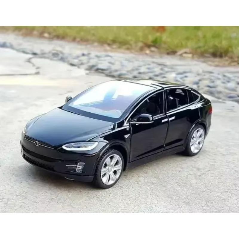 1:32 Модель X Модель S Сплав Модель автомобиля Литые под давлением Металлические Игрушечные транспортные средства Модель автомобиля Симуляция Звук и свет Коллекция Детский подарок