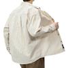 Men's Oversized Vertical Striped Long Sleeve Shirt - Casual Turn Down Collar Button Down with Chest Pockets