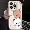 Мультяшный милый чехол для телефона подходит для iPhone 17 16 15 14 13 12 11 Pro/Max/Plus противоударная задняя крышка