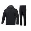 Zip-Up Hooded Minimalist Jacket With Drawstring Comfortable Stylish Long Pants Casual Sports Set Men Sets Black 22600401-001+23600701-001