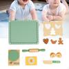 10Pcs Wooden Cookie Play Food Set Wood Toy Baking Developmental Pretend Cookies and