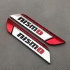 Aizfa 1 Pair 3D Card Fender Metal for NISMO Sport Badge Chrome Side Wings 3D Emblem (Red)