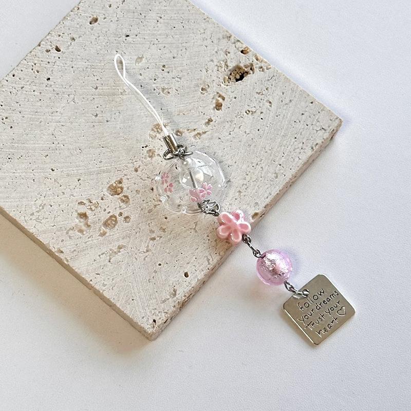 Прозрачный брелок Милая подвеска-колокольчик Шнурок для мобильного телефона Кавайные декоративные аксессуары для сумки Украшения для дома