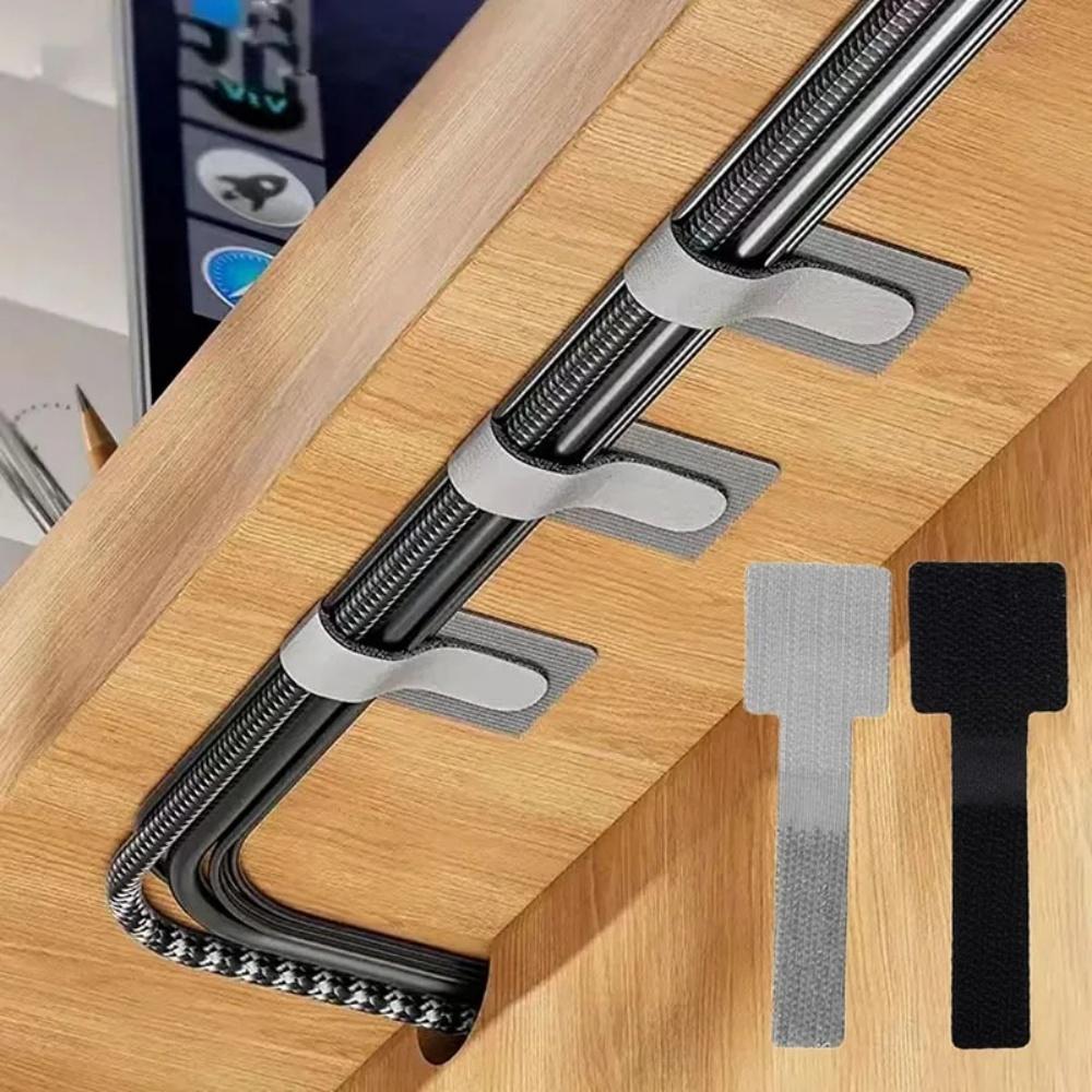 Reusable Self Adhesive Cable Ties Desk Management Adjustable Cord Organizer Straps Wire Holder Organizer Straps Desk Management