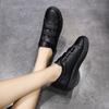 Модные уличные легкие повседневные универсальные однотонные спортивные женские ботинки с плоским дном белые черные женские туфли