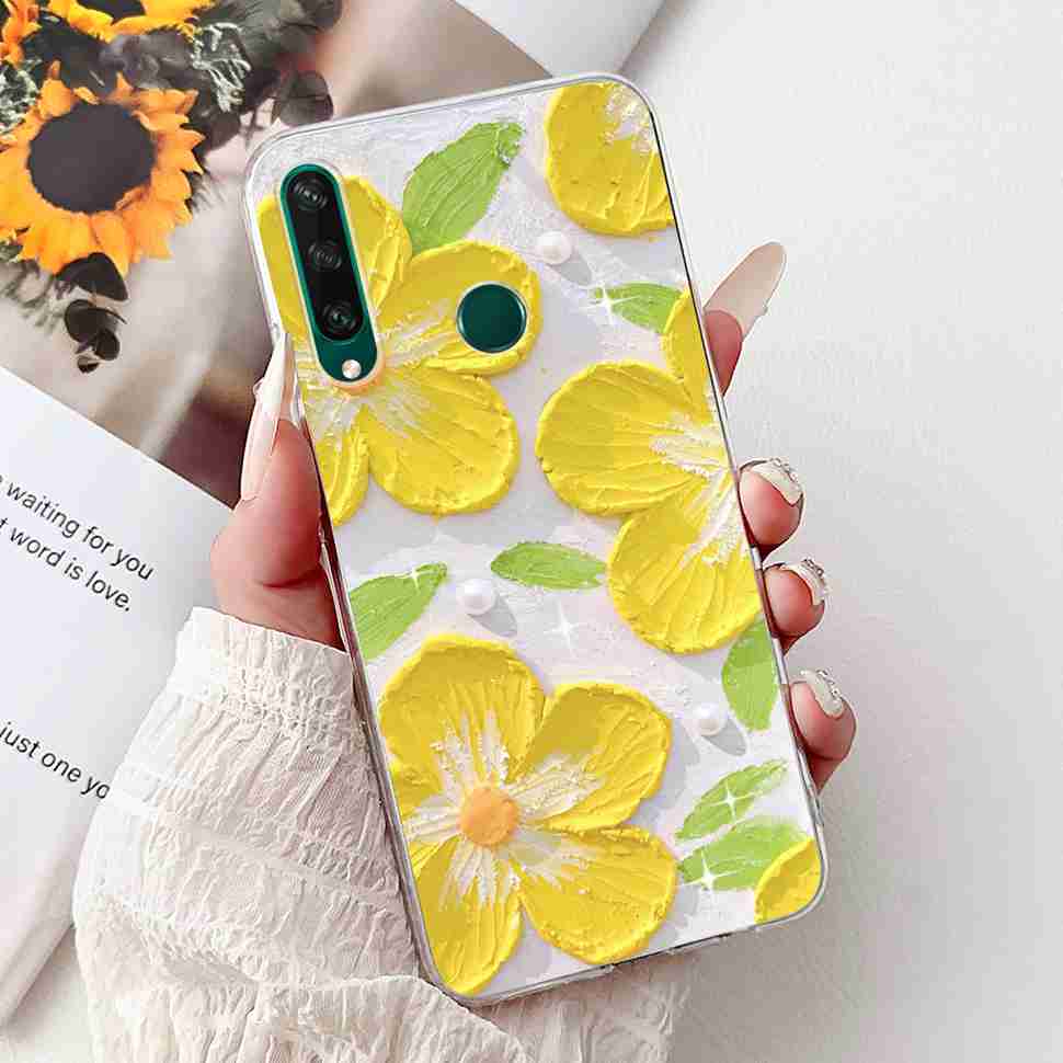 For Huawei Y6p Case Popular Painted Cover Soft Silicone Phone Case For Huawei Y 6p Y6p Y 7p Y7p Back Cover Bumper