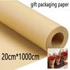 10-метровый рулон крафт-бумаги для упаковки подарков, толстый рулон, упаковочные материалы, подарочная коробка для букета, свадьба, день рождения, искусство, ремесло, плакат, декор