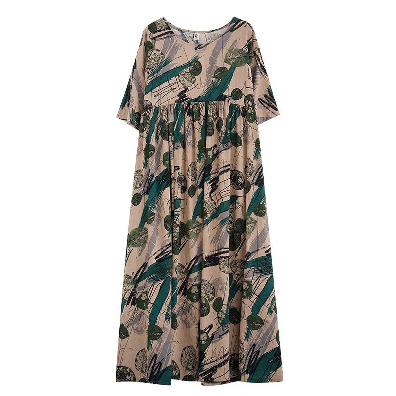 Летнее платье Art Retro свободного кроя с короткими рукавами для женщин