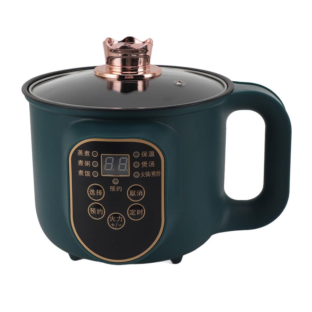 Электрическая кастрюля для приготовления пищи 1,8 л 600 Вт Портативная Легко моется Кастрюля для лапши Рамен для дома, офиса, вечеринки