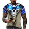 Men's Skull Tshirt 3D Printed Skull Graphic T-shirts For Men Oversized Short Sleeve Punk Tops Tee Shirt Men Death Clothing
