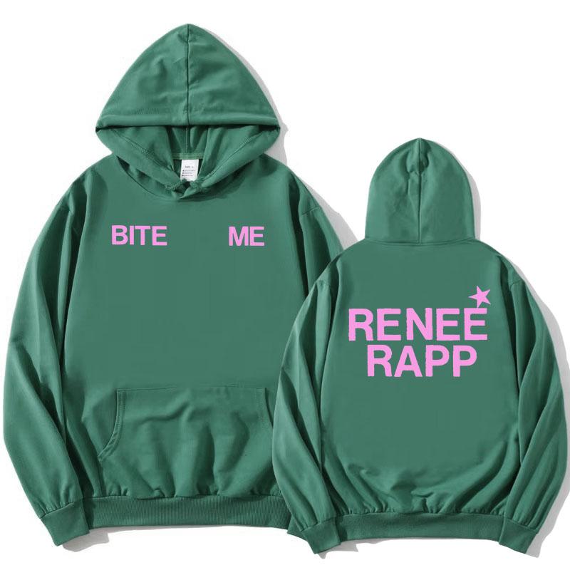 Reneé Rapp Bite Me Hoodies 2025 Album Graphic Printing Sweatshirts Hooded Long Sleeve Fashion Pullovers Fleece Women Hoodie Girl
