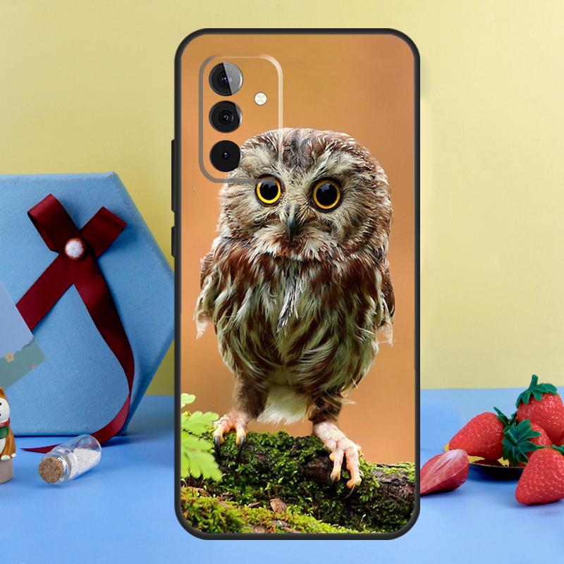 Чехол-сова для животных для Samsung Galaxy A26 A16 A36 A56 A15 A35 A55 A14 A34 A54 A12 A32 A52 A13 A33 A53 A17