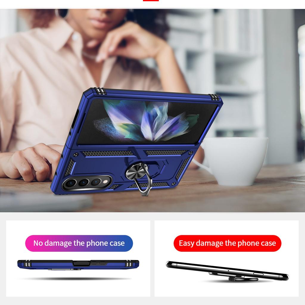 Dustproof Non -Slip Ring Holder Stand Case For Samsung Galaxy Z Fold4 5g Fold 4 Fold3 Fold 3 Anti -Knock Protective Cover