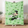 1pc Minnie Mouse, Clover blanket Lightweight Flannel Throw for Sofa Bed Travel Camping Livingroom Office Couch Chair