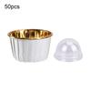 50 шт. формочек для кексов глянцевые пищевые одноразовые антипригарные маленькие формочки для кексов бытовые принадлежности