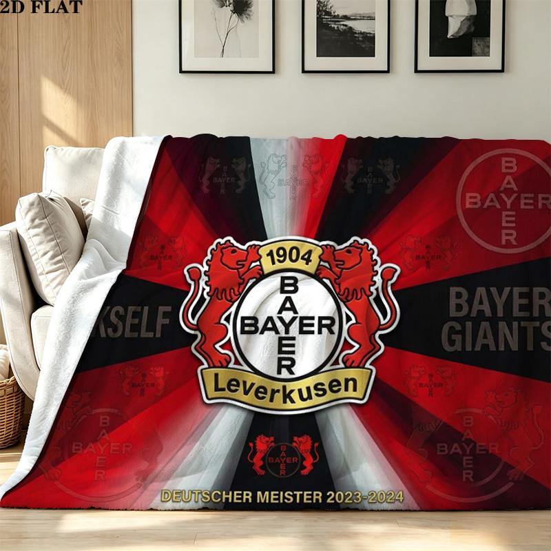 Bayer Leverkusen Print Flannel Blanket High Quality Warm Comfortable Cover for All Seasons Perfect for Gifts Home Decor