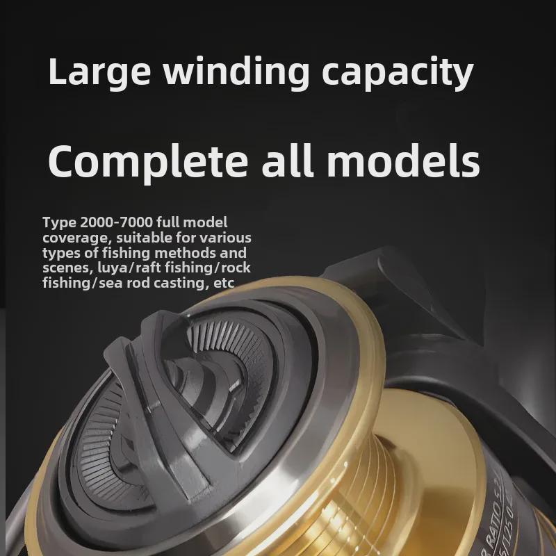 Новая противовзрывная рыболовная катушка для дальнего заброса от производителя: Черный, без зазоров, металлический, вращающийся