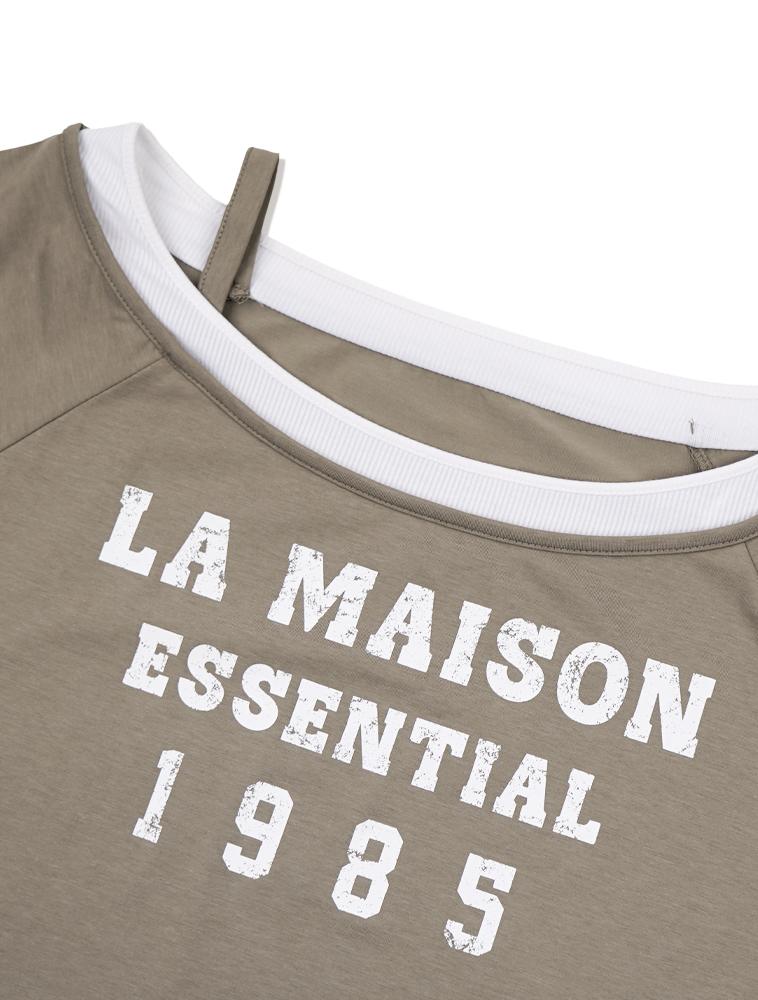 LA MAISON STUDIO La Maison Essential Многослойная блуза с открытым плечом Бежевая(Fcg1Ts851W)