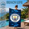 City Football Club Printed Microfiber Beach Towel, Soft And Absorbent, Quick-Dry, Ideal for Summer Travel, Beach Essential, Swimming Pool