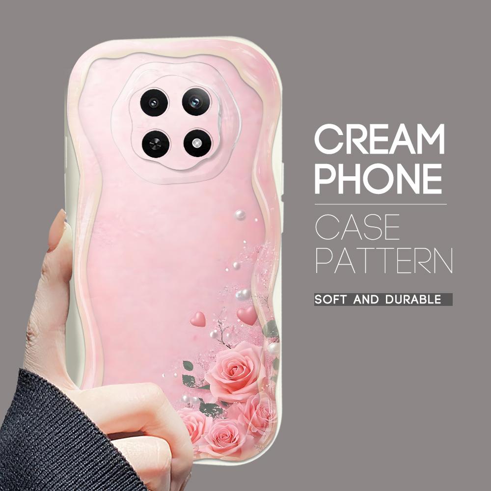 Мультяшный узор кремовая текстура чехол волнистый край мягкий силиконовый чехол для телефона OPPO Reno Realme OnePlus Vivo