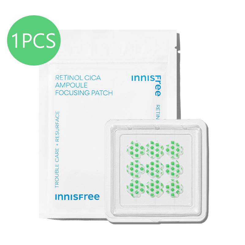 Innisfree Ретинол Cica Ampoule Focusing Patch для ухода за проблемной кожей + восстановления, 1 шт./9 патчей (3 варианта)