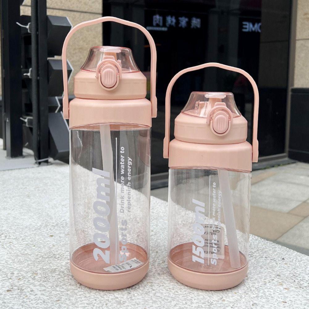 with Straw Straw Sports Water Bottle Large Capacity Fitness Drinking Cups Home