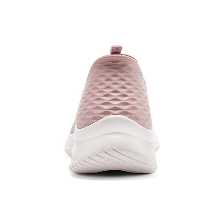 Skechers Ultra Flex 3.0 Сетчатые Уютные Полосатые Технология Flash Удобные Спортивные Слипоны Низкие Повседневные Кроссовки Женские Розово-Красные 149708-ROS