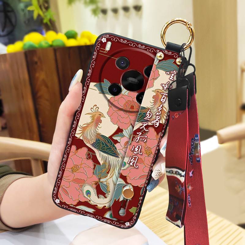 Fashion Elderly lady Phone Case For ZTE Blade V70 Max/Nubia V70 Max Phone Holder Lanyard Back Cover Soft case For Mom