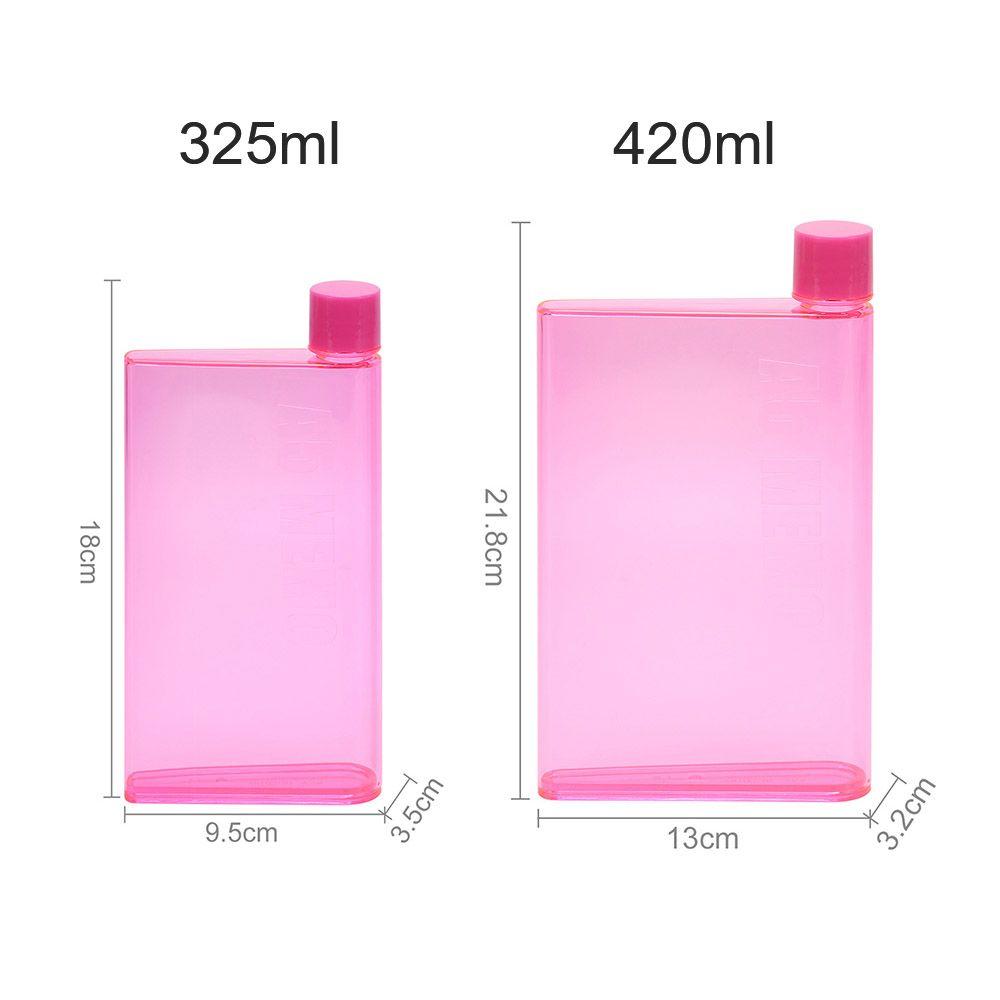 Художественный пластиковый креативный прозрачный A5/A6 плоская бутылка для напитков Бутылка для воды Чайник для напитков Посуда для напитков