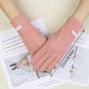 1Pair Winter Women Keep Warm Touch Screen Elegant Simple Cashmere Gloves Elasticity Thickened Soft