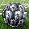 1pc White Terrier Portrait Size 5 Soccer Ball Professional Match Training Football Indoor &Outdoor Sports Ball Lightweight Durable c6516