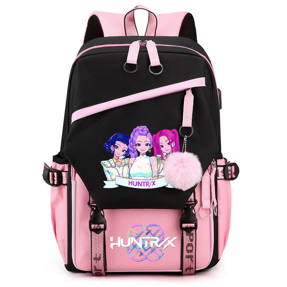 Милый Kpop Рюкзак с принтом Охотников на демонов Большой вместимости для подростка, студента, девочки, мальчика, школьный портфель, сумка для книг, детский подарок, женская водонепроницаемая дорожная сумка, Mochila