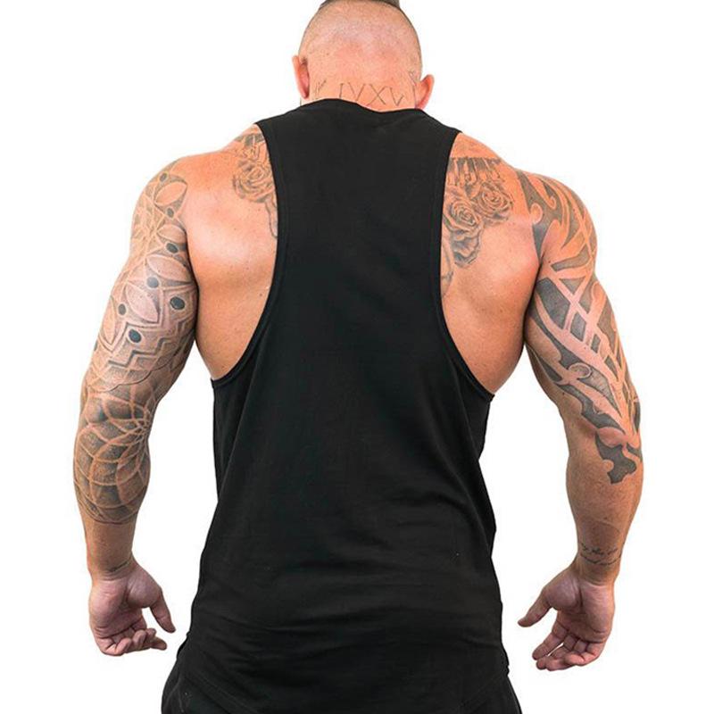 Men’s Loose Fit Cotton Sports Tank Top for Fitness and Basketball