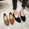 Модные женские туфли на плоской подошве с острым носком, однотонные трикотажные туфли без застежек, повседневные дышащие балетки, женские туфли на плоской подошве, женские мокасины