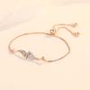 925 Sterling Silver Bracelet Dolphin Zircon Crystal Adjustable Bracelet Feminine Charm Jewelry