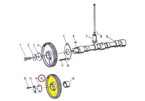 Intermediate timing gear C-330 ORIGINAL URSUS 50002060