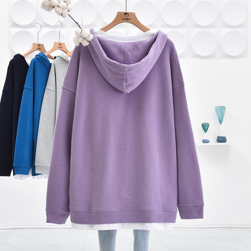 YYFS Women's Fashion Casual Colour Block Print Long Sleeve Hooded Hoodies & Sweatshirts