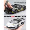 1/24 Scale Lambo Aventador SVJ63 Diecast Car Model Toy, Pull Back Toy Vehicle with Sound and Light for Kids Toddler Boys Girls Gift Collection