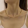 Fashion Minimalist Metal Threaded Collar Sticker Neck Jewelry Simple and High-end Women's Jewelry