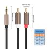 3.5mm Male To Dual RCA Male Audio Cable AUX Jack Y Splitter For Home Theater HiFi Systems With Gold Plated Connectors
