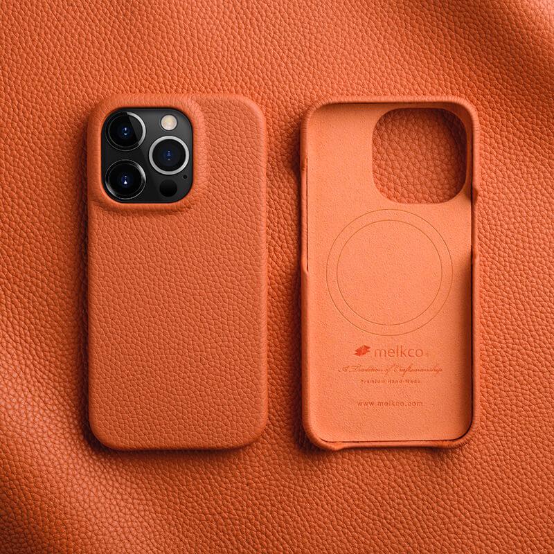 Melkco Magnetic Genuine Leather Case for iPhone 16 Pro Max 15 Plus 14 13 Premium Business Lens Protective Cowhide Skin Cover