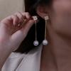 Серьги-пусеты с жемчугом в виде крокодила и четырехлистника, темпераментные длинные серьги, простые серьги, серьги с кисточками
