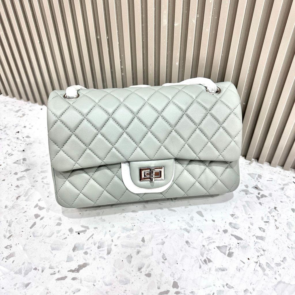 Fang Pangzi CF Caviar Style Diamond Shoulder Messenger Bag - Genuine Leather Women's Niche Design