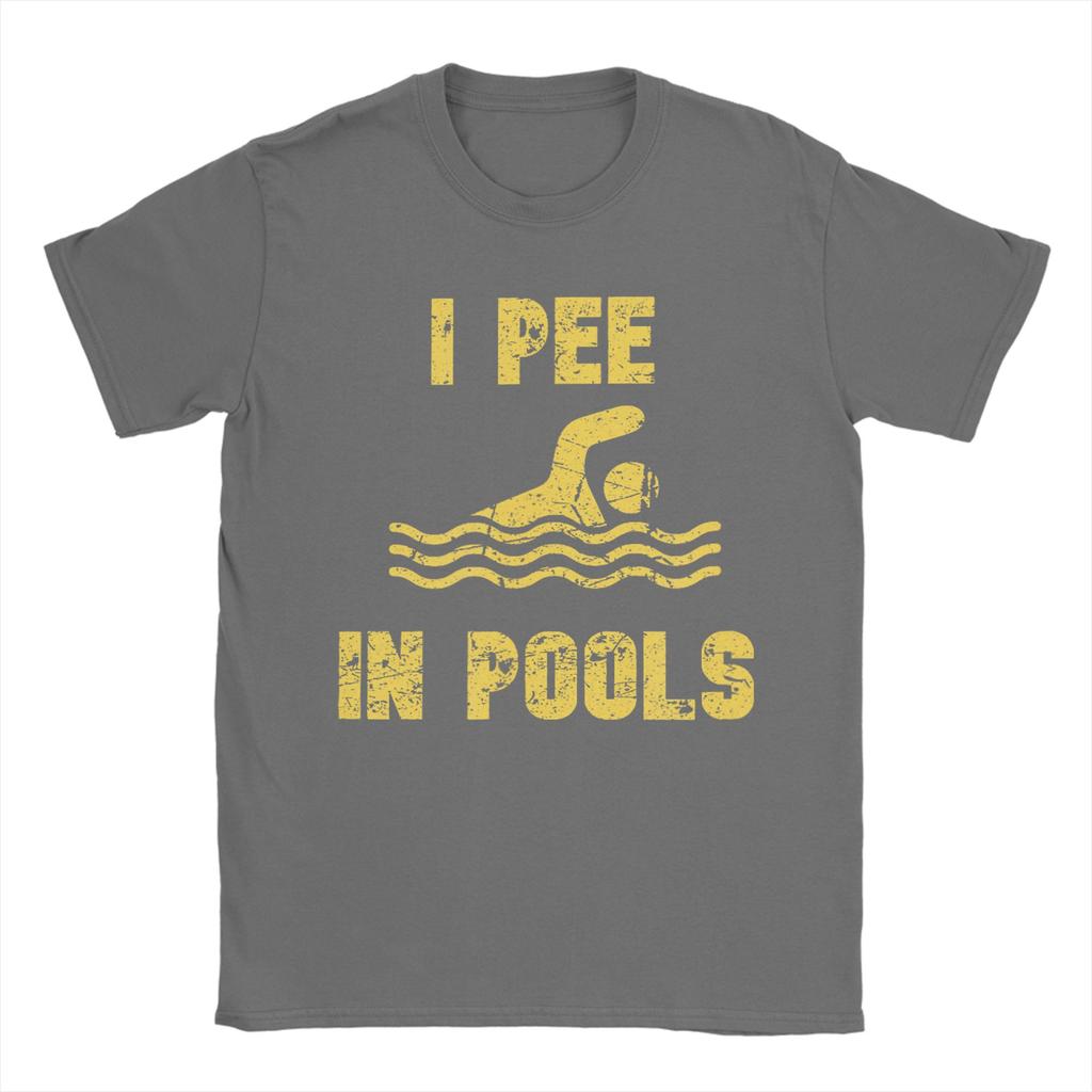 I Pee In Pools Funny Vacation T Shirt Summer Cotton TShirts For Men Fashion Custom Logo Tee Shirt ShortSleeved Vintage Tops